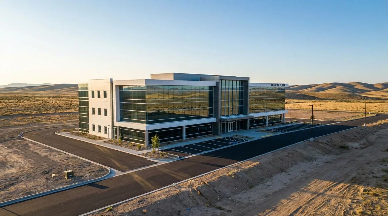 Completed Fortitude Development medical office campus, aerial view